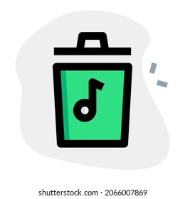 Delete button for the songs and audio from the playlist