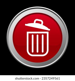 Delete button symbol. Web button. vector