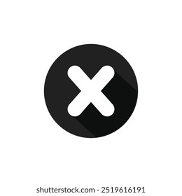 Botão Excluir. Ícone de marca de remoção de multiplicação de sinal cruzado de vetor. Perfeito para aplicativos e interfaces web, infográficos, apresentações, marketing, etc.