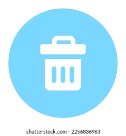 Delete button vector icon design in solid style, trendy style