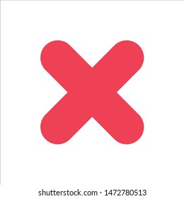 Delete, Cancel, Close, Cross  Flat Color Icon. Vector icon banner Template