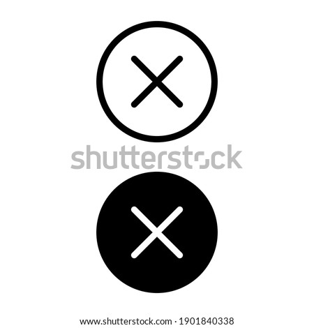 Delete, Cancel, Close, Remove icons. Vector Illustration eps.10