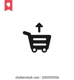 Delete from cart vector icon