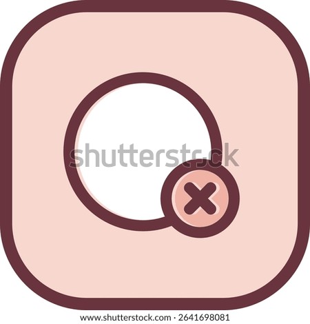 Delete circle Line vector Icon Design