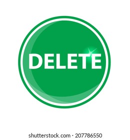 delete circular icon green on white background