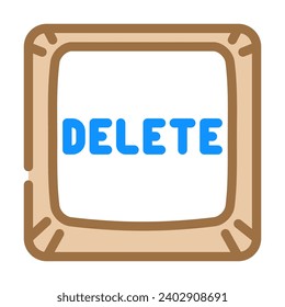 delete close color icon vector. delete close sign. isolated symbol illustration