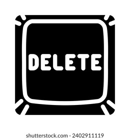 delete close glyph icon vector. delete close sign. isolated symbol illustration