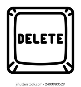 delete close line icon vector. delete close sign. isolated contour symbol black illustration