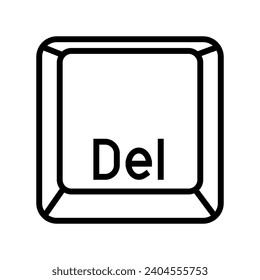 delete close line icon vector. delete close sign. isolated contour symbol black illustration