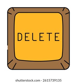 delete close line icon vector. delete close sign. isolated symbol illustration