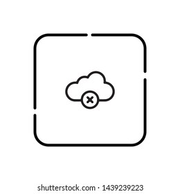 Delete from the cloud vector icon
