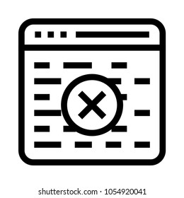 delete code  vector icon