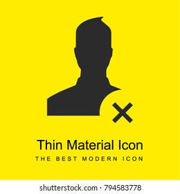 Delete Contact bright yellow material minimal icon or logo design
