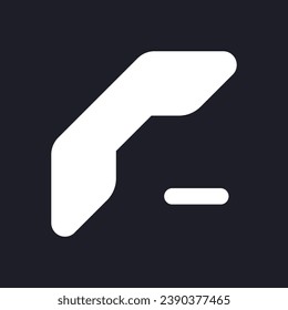 Delete contact dark mode glyph ui icon. Remove information. User interface design. White silhouette symbol on black space. Solid pictogram for web, mobile. Vector isolated illustration