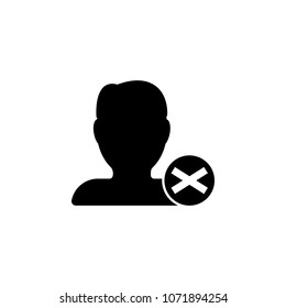 delete contact icon. Element of minimalistic icon for mobile concept and web apps. Signs and symbols collection icon for websites, web design, mobile app on white background