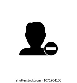 delete contact icon. Element of minimalistic icon for mobile concept and web apps. Signs and symbols collection icon for websites, web design, mobile app on white background