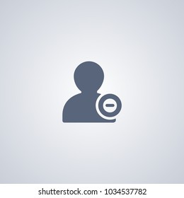 Delete contact icon, Delete user icon, vector best flat icon on white background , EPS 10