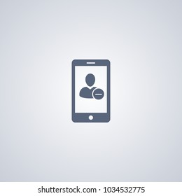 Delete contact icon, vector best flat icon on white background , EPS 10