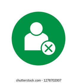 Delete Contact Icon Vector Illustration Sign & Symbol Logo Template.Icon on White Background for Graphic and Web Design.Internet Concept.Trendy Symbol for Website Design Web Button or Mobile App.