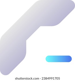 Borrar icono ui de dos colores de gradiente plano perfecto para píxel de contacto. Eliminar información. Receptor de teléfono. Pictograma simple relleno. GUI, diseño UX para aplicaciones móviles. Ilustración RGB aislada por vectores