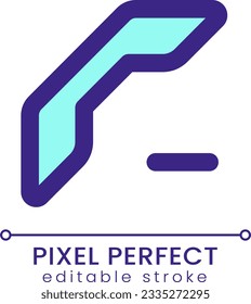 Delete contact pixel perfect RGB color ui icon. Remove information. Telephone. Simple filled line element. GUI, UX design for mobile app. Vector isolated pictogram. Editable stroke. Poppins font used