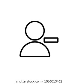 delete contact sign icon. Element of simple icon for websites, web design, mobile app, info graphics. Thick line icon for website design and development, app development on white background