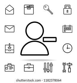 delete contact sign icon. web icons universal set for web and mobile on white background