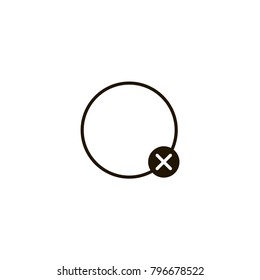 delete cross circle icon. sign design