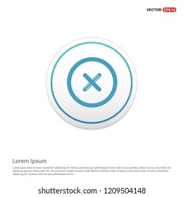 Delete cross icon Hexa White Background icon template - Free vector icon
