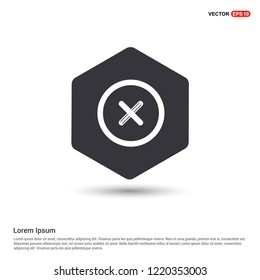 Delete cross icon Hexa White Background icon template - Free vector icon