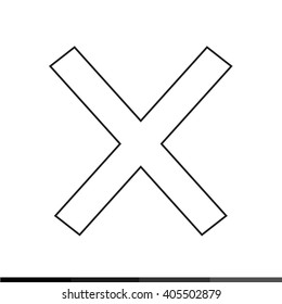 Delete cross icon Illustration design