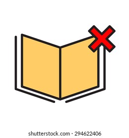 delete the data (the information document, file) from the library (portfolio), a colored icon