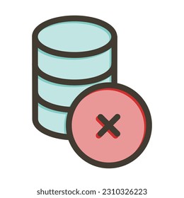 Delete Data Thick Line Filled Colors For Personal And Commercial Use.
