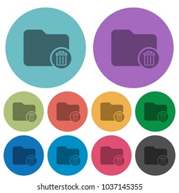 Delete directory darker flat icons on color round background