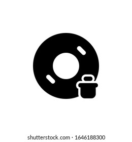 eliminar icono de disco. Perfecto para aplicaciones, web, logotipo y plantilla de presentación. diseño de icono estilo sólido
