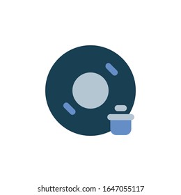 Löschen Sie das Disk-Symbol. Perfekt für Anwendungen, Web, Logo und Präsentationen. Symboldesign-Flachstil