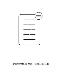 delete document corner top, simple and clean line style