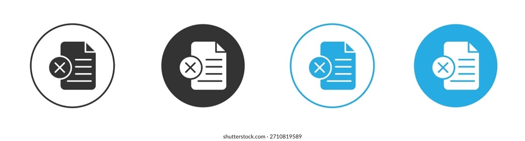 Delete Document icon. Graphic icon design template