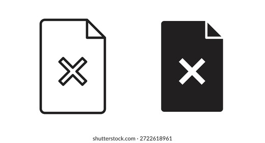 Piktogramm des Dokumentsymbols im trendigen Gliederungsstil löschen Symbol, Zeichen oder Symbol.