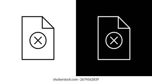 Symbol Dokument löschen. Einfaches minimales Piktogramm. Vektorgrafik