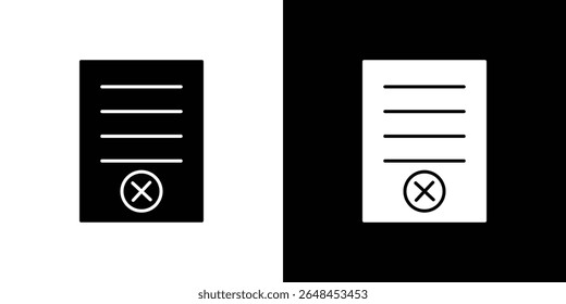 Delete Document icon symbol collection. Flat vector stock illustration.