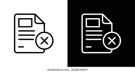 Delete Document icon vector for web, computer and mobile apps