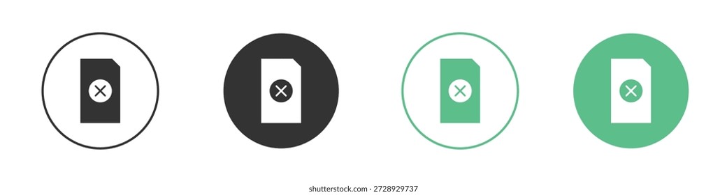 Excluir conceitos de ícones de documento. conjunto de sinais preto