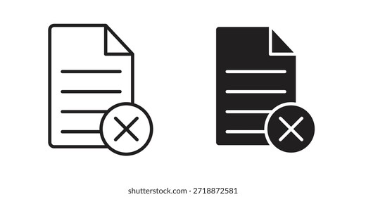 Delete Document icons sign vectors. suitable for web, app, infographic, etc
