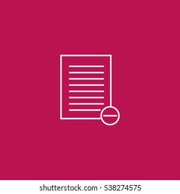 delete document outline icon illustration, can be used for web  and mobile design