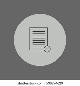 delete document outline icon illustration, can be used for web  and mobile design