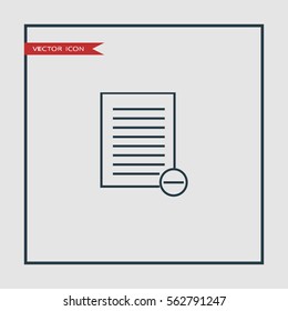 delete document outline icon illustration, can be used for web  and mobile design.