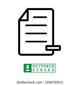 delete document vector icon 