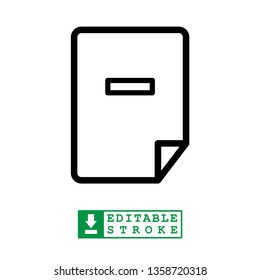 delete document vector icon 