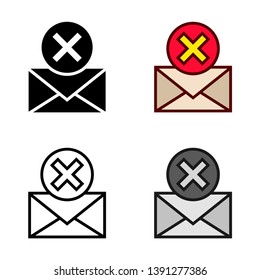 Delete Email Icon in Different Color and Style